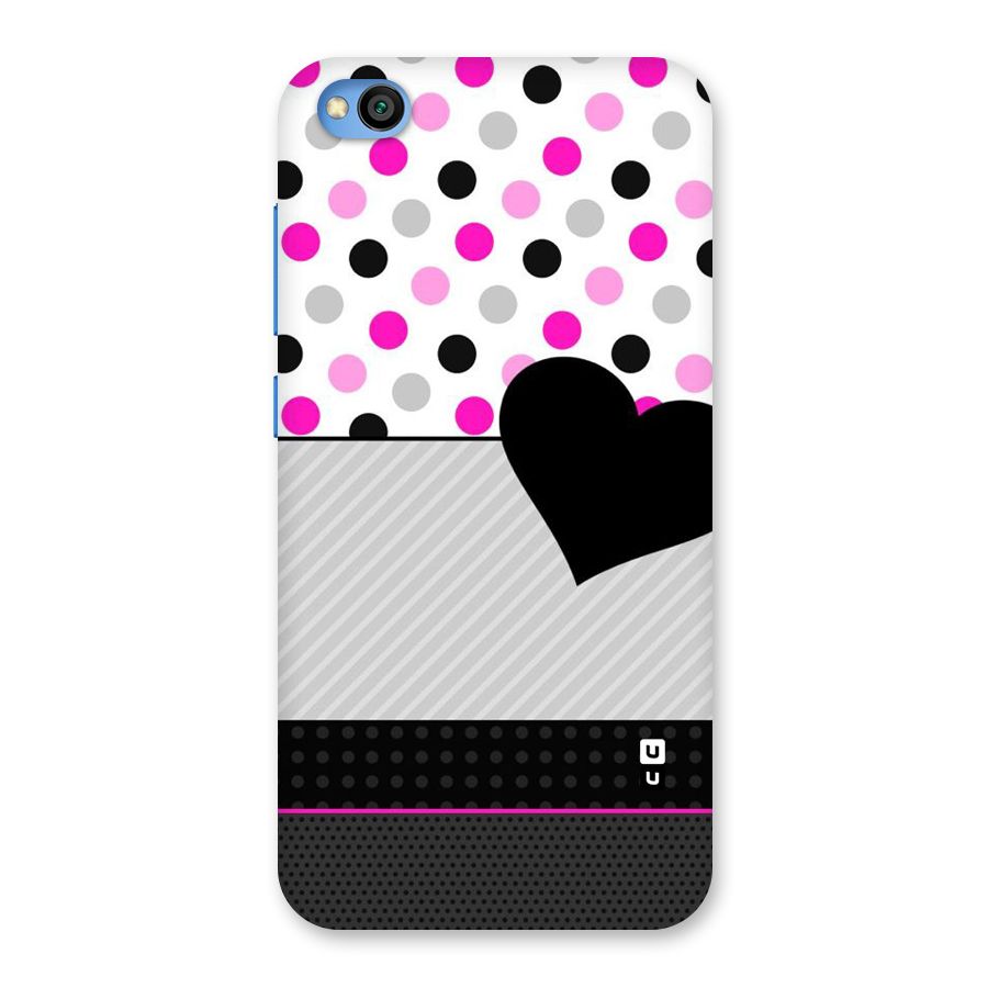 Heart Polka Stripes Back Case for Redmi Go