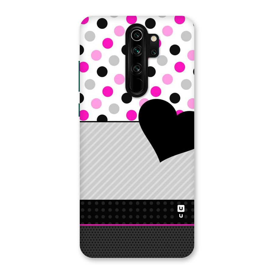 Heart Polka Stripes Back Case for Redmi Note 8 Pro