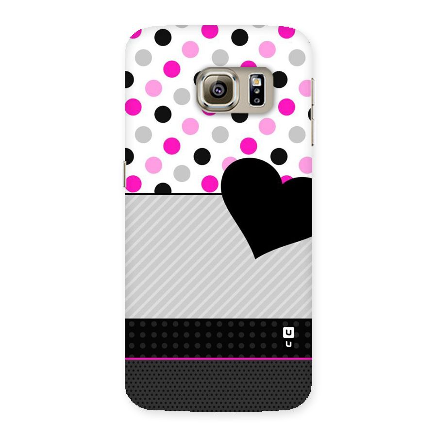 Heart Polka Stripes Back Case for Samsung Galaxy S6 Edge