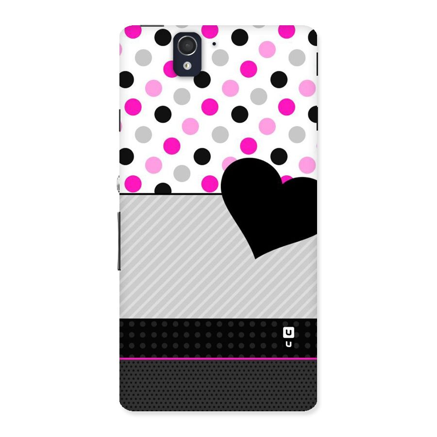 Heart Polka Stripes Back Case for Sony Xperia Z