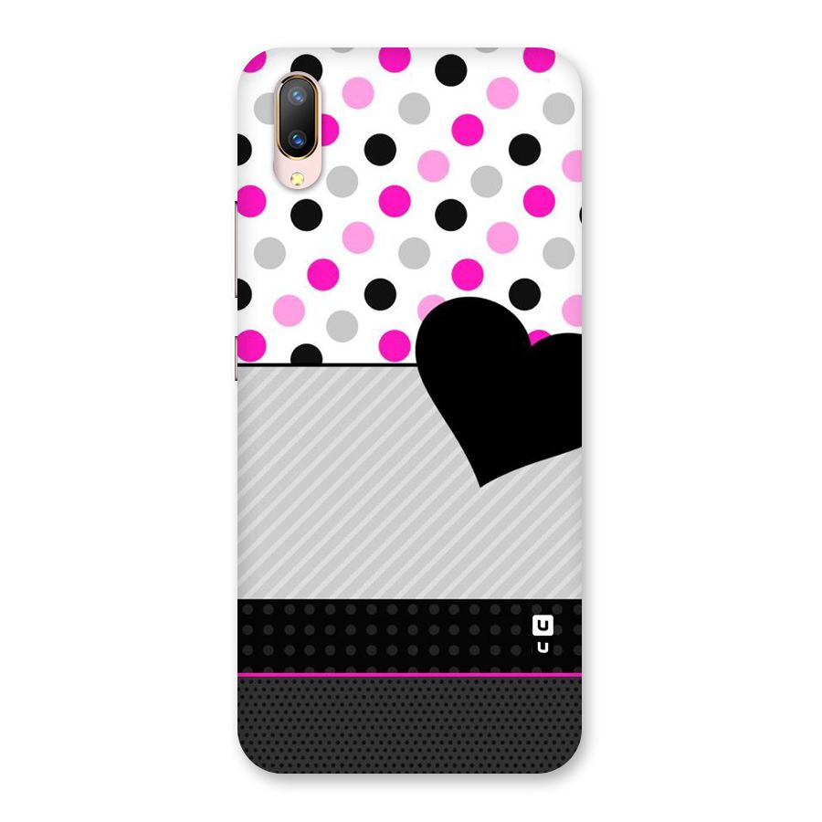 Heart Polka Stripes Back Case for Vivo V11 Pro