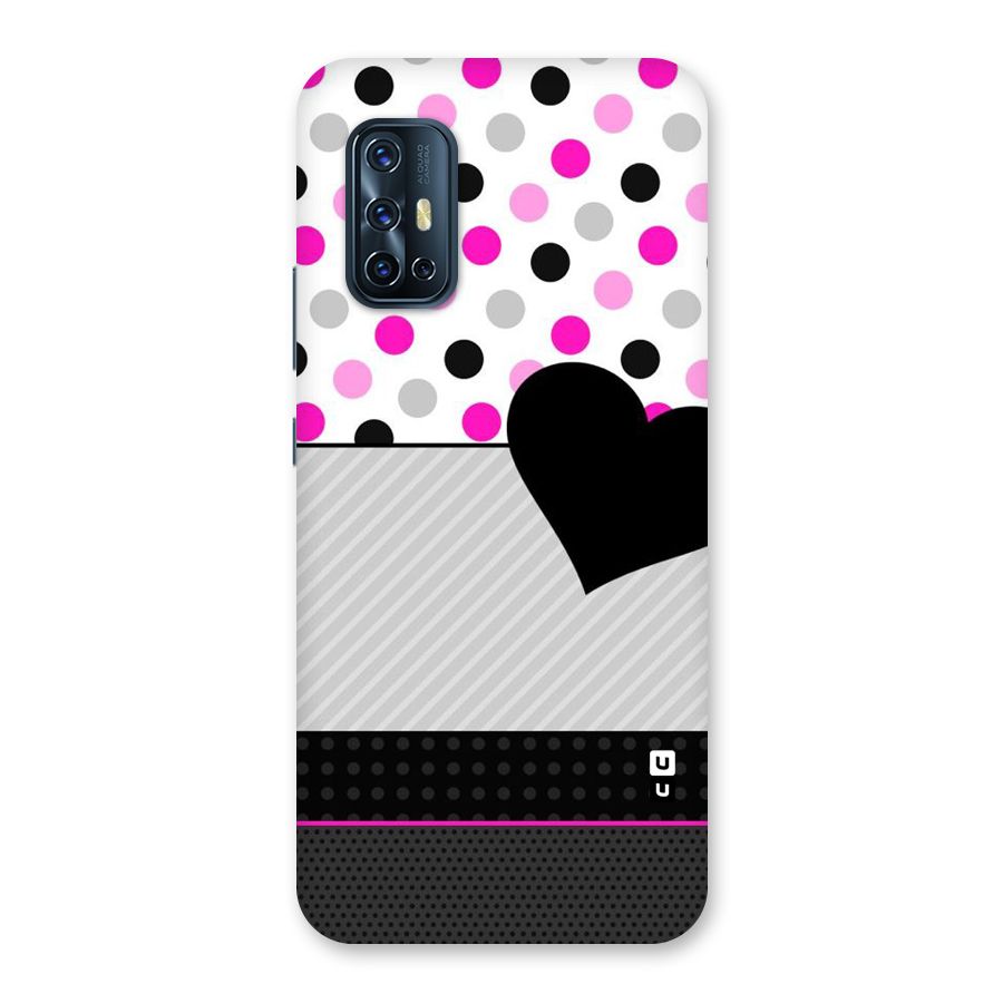 Heart Polka Stripes Back Case for Vivo V17