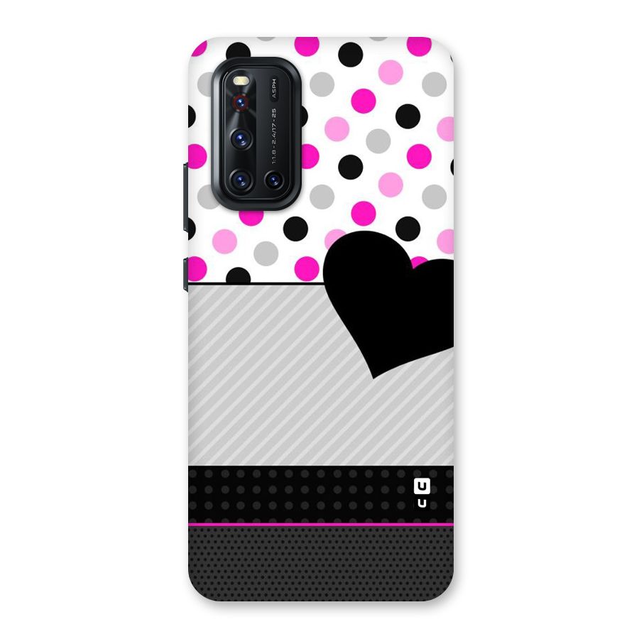 Heart Polka Stripes Back Case for Vivo V19