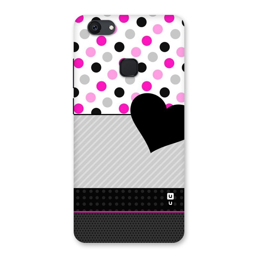 Heart Polka Stripes Back Case for Vivo V7 Plus