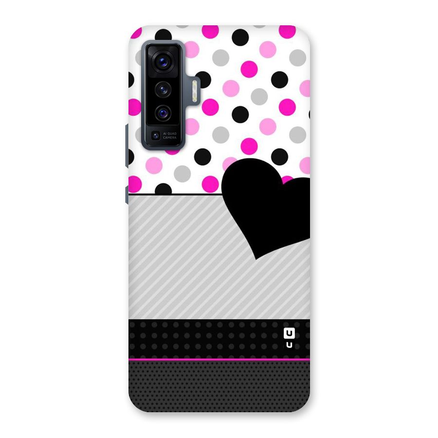 Heart Polka Stripes Back Case for Vivo X50