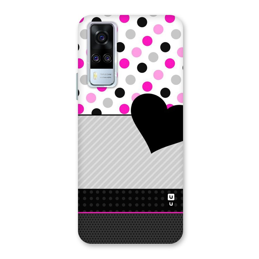 Heart Polka Stripes Back Case for Vivo Y31