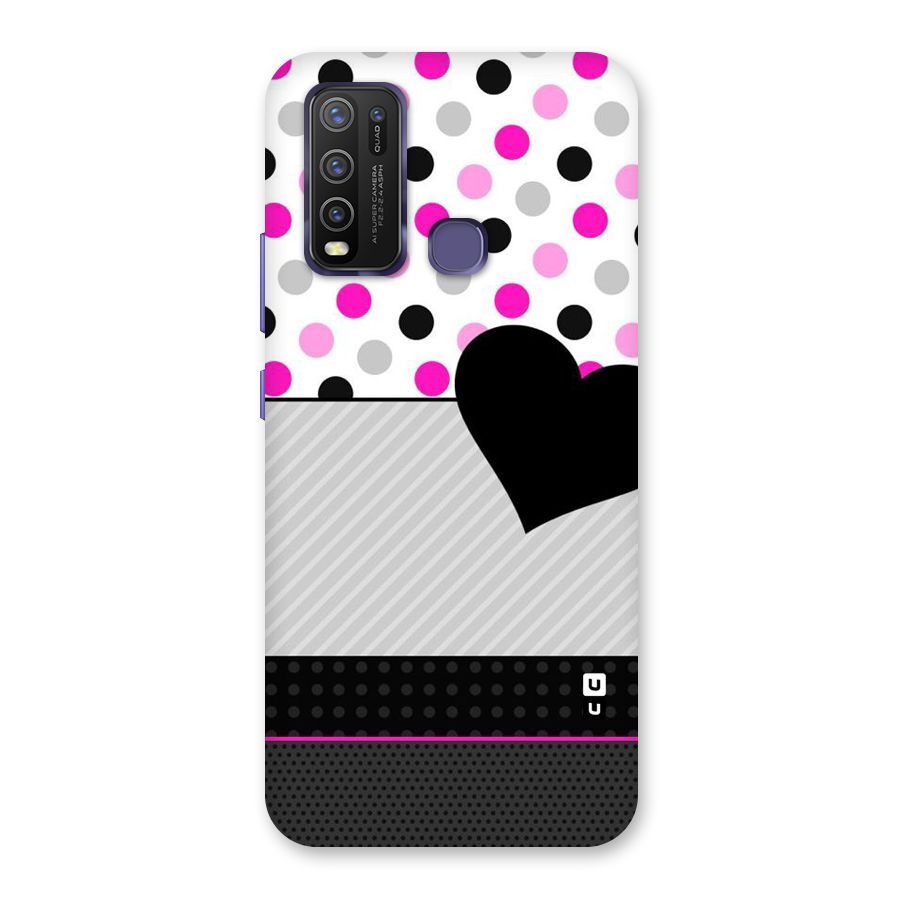 Heart Polka Stripes Back Case for Vivo Y50