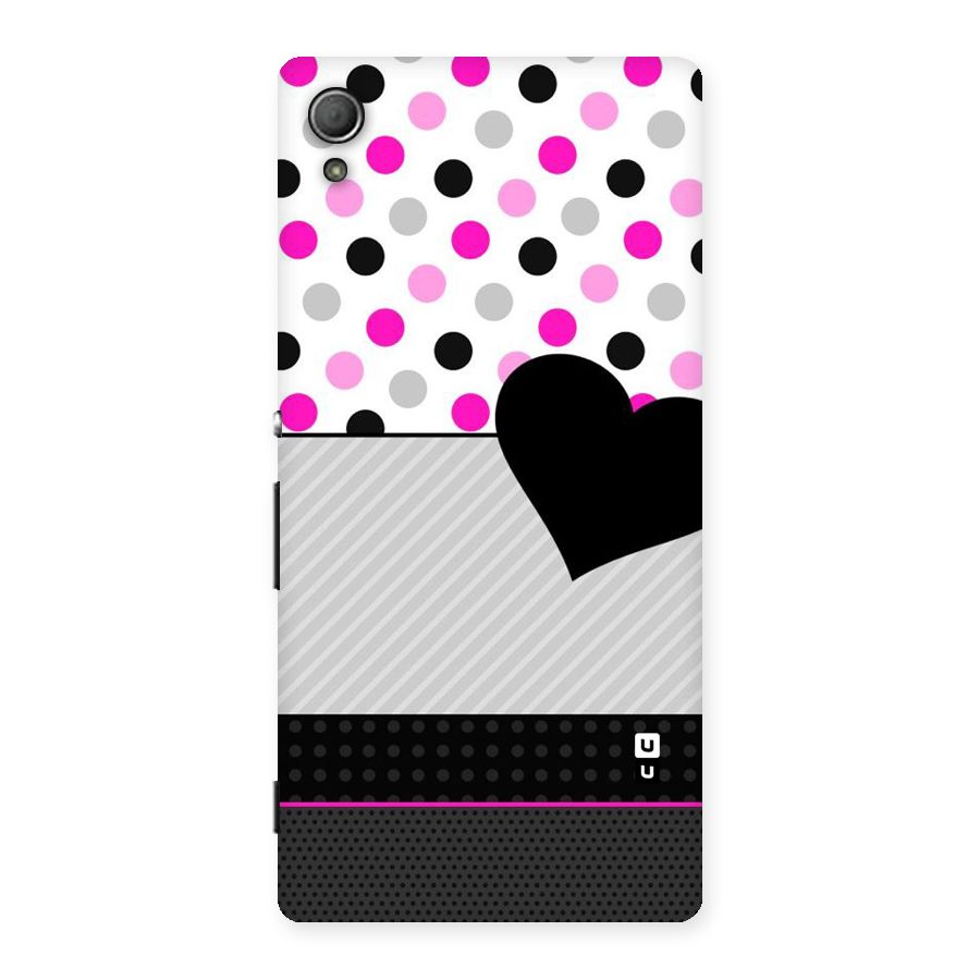 Heart Polka Stripes Back Case for Xperia Z4