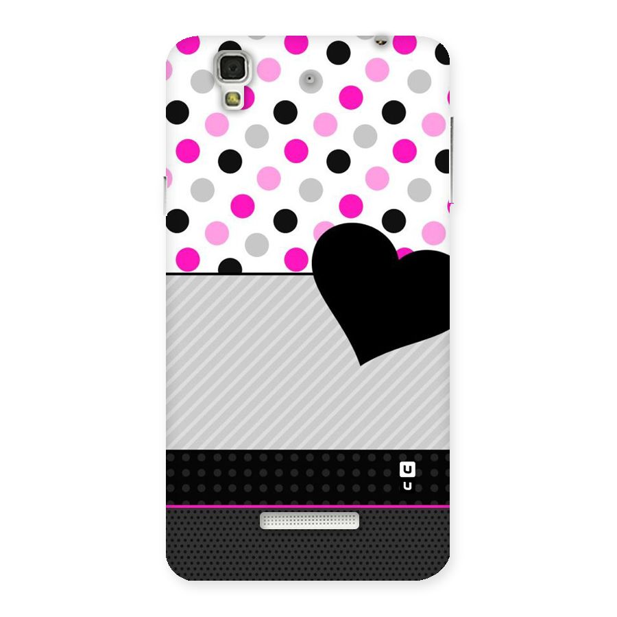 Heart Polka Stripes Back Case for YU Yureka Plus