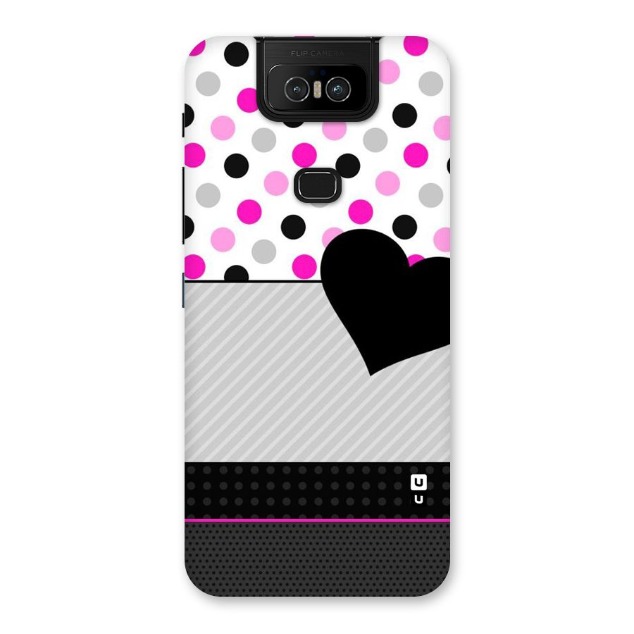 Heart Polka Stripes Back Case for Zenfone 6z