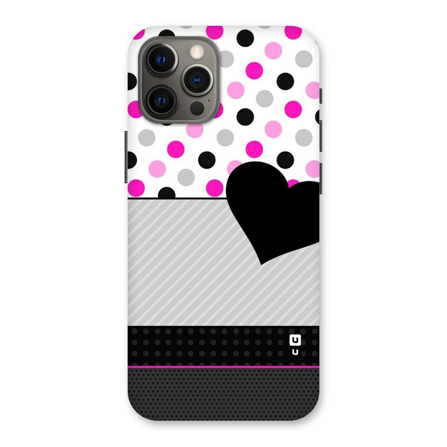 Heart Polka Stripes Back Case for iPhone 12 Pro Max