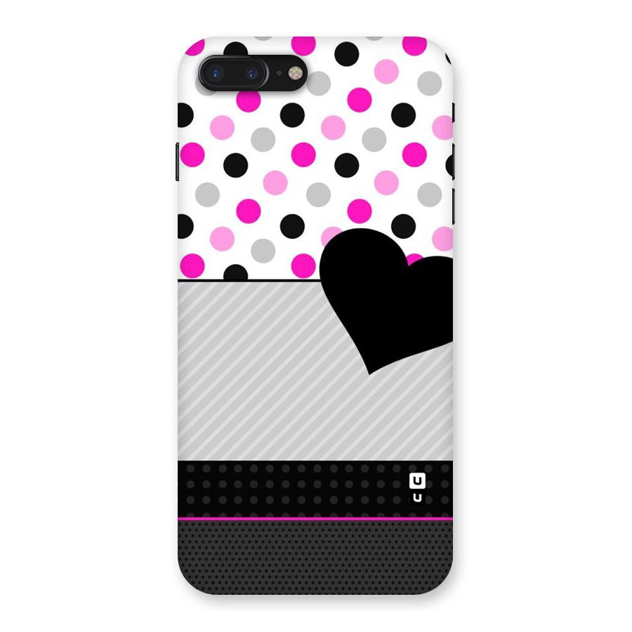 Heart Polka Stripes Back Case for iPhone 7 Plus