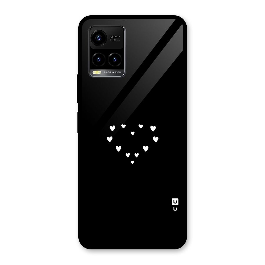 Heart of Hearts Glass Back Case for Vivo Y21T
