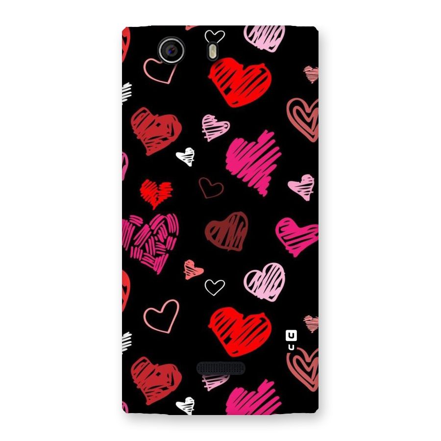 Hearts Art Pattern Back Case for Canvas Nitro 2 E311