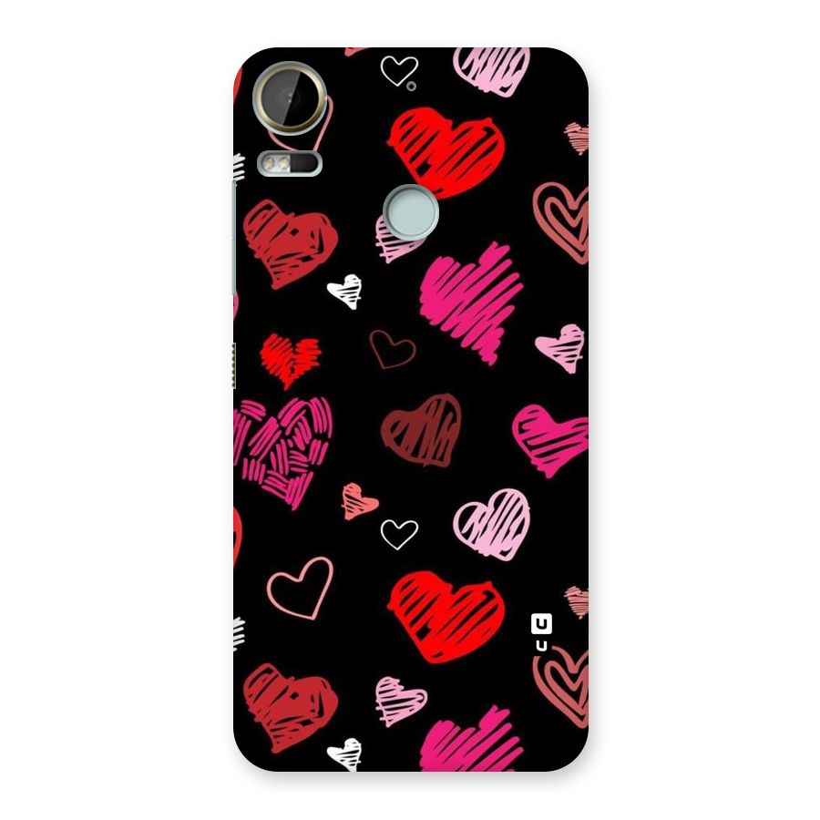 Hearts Art Pattern Back Case for Desire 10 Pro