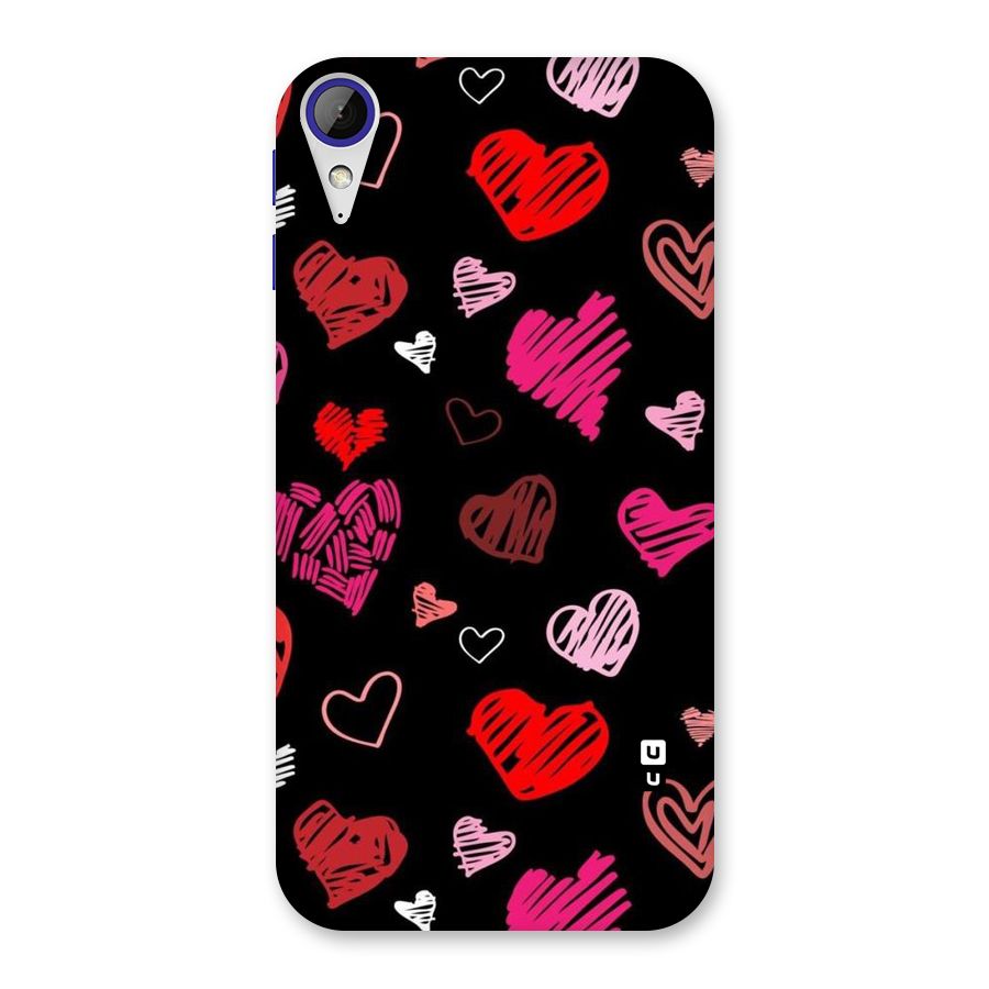 Hearts Art Pattern Back Case for Desire 830