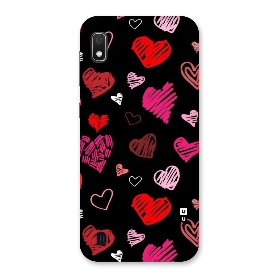 Hearts Art Pattern Back Case for Galaxy A10