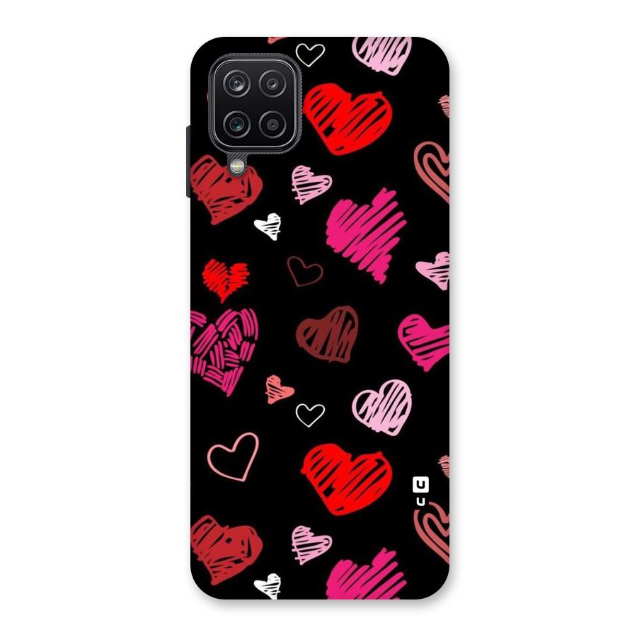 Hearts Art Pattern Back Case for Galaxy A12