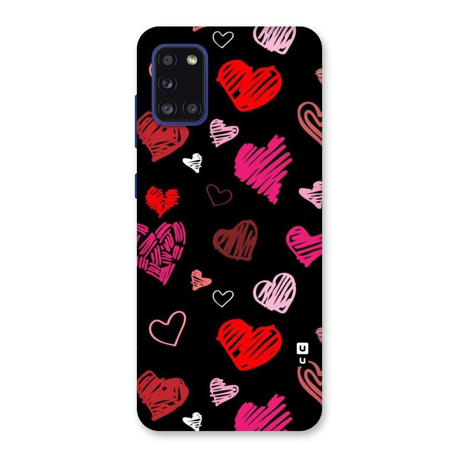 Hearts Art Pattern Back Case for Galaxy A31