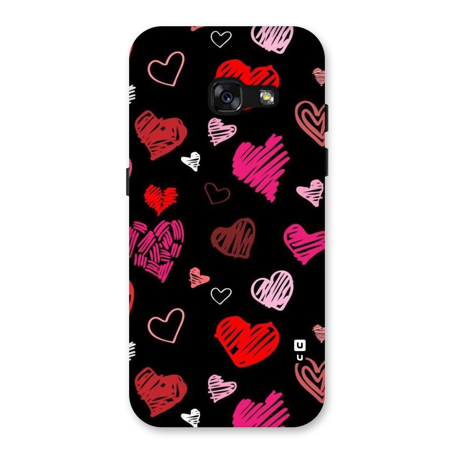 Hearts Art Pattern Back Case for Galaxy A3 (2017)