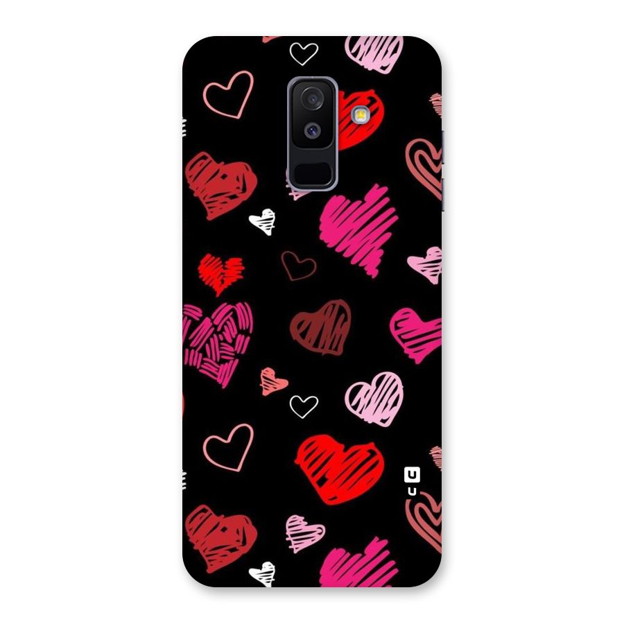 Hearts Art Pattern Back Case for Galaxy A6 Plus