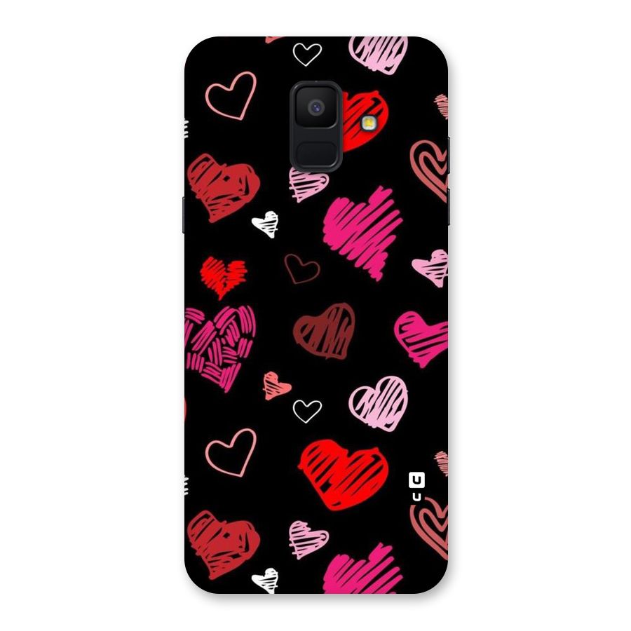 Hearts Art Pattern Back Case for Galaxy A6 (2018)