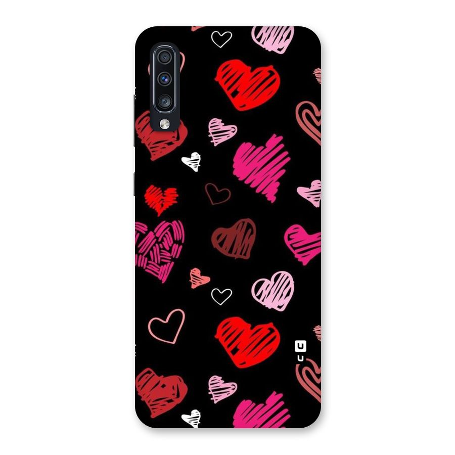 Hearts Art Pattern Back Case for Galaxy A70s
