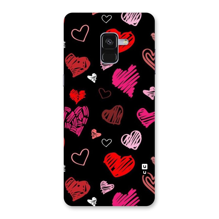 Hearts Art Pattern Back Case for Galaxy A8 Plus