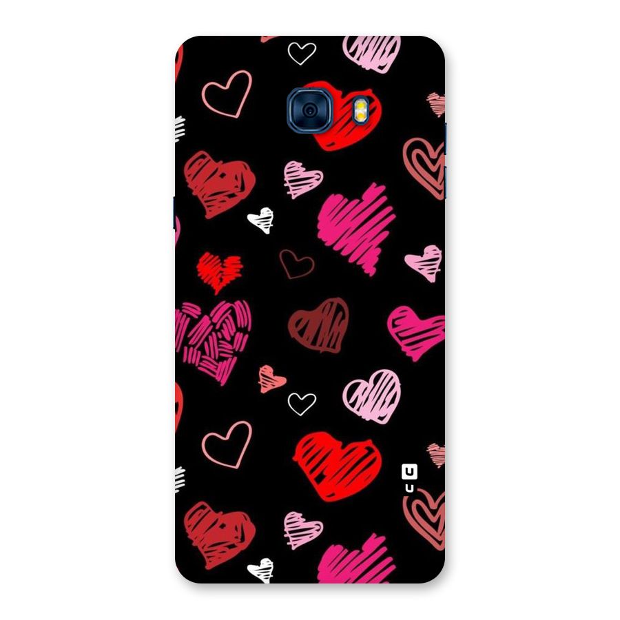 Hearts Art Pattern Back Case for Galaxy C7 Pro