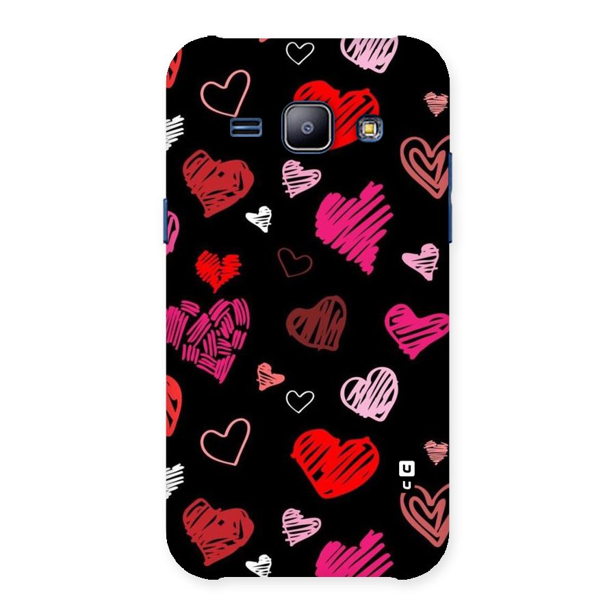 Hearts Art Pattern Back Case for Galaxy J1