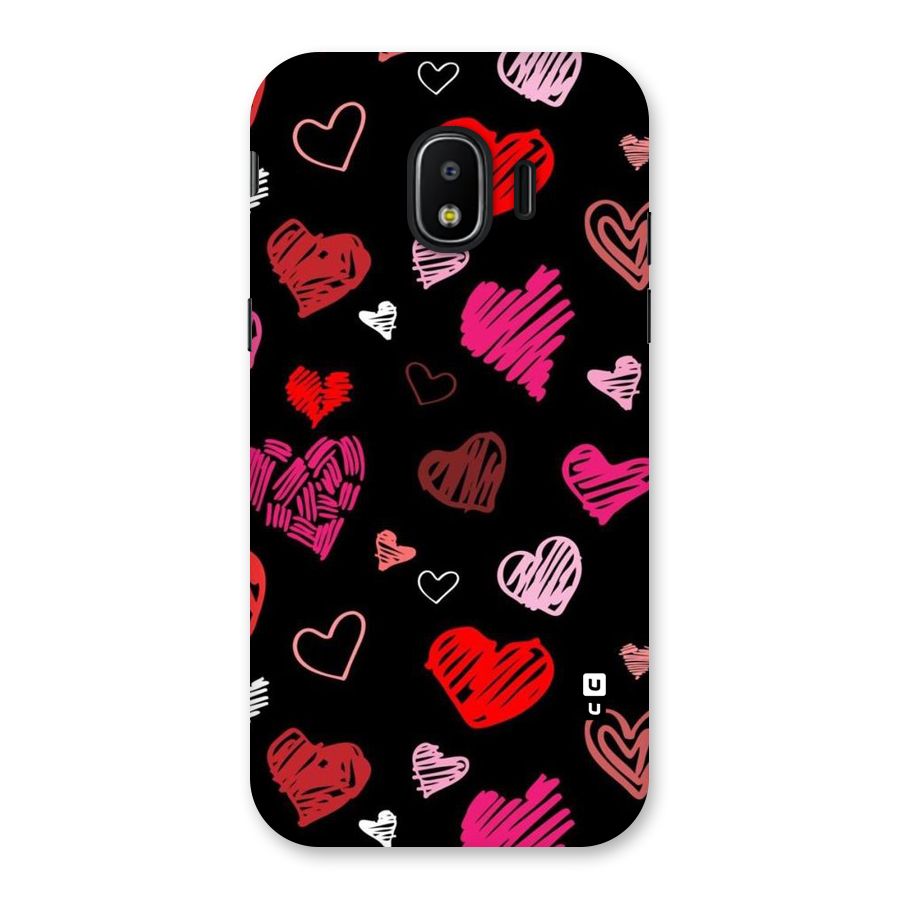 Hearts Art Pattern Back Case for Galaxy J2 Pro 2018