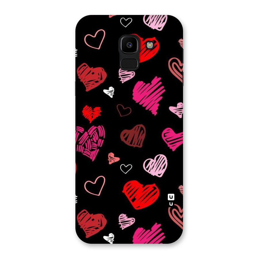 Hearts Art Pattern Back Case for Galaxy J6