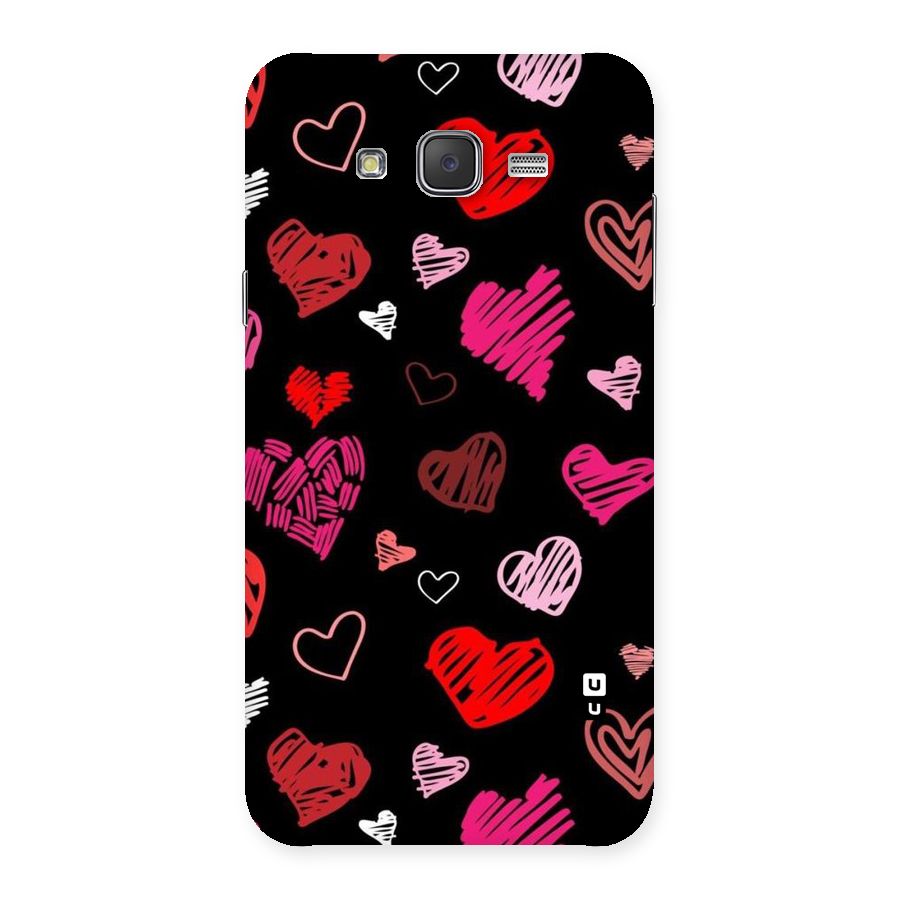 Hearts Art Pattern Back Case for Galaxy J7