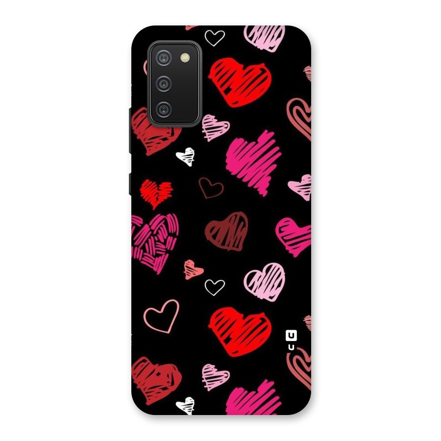 Hearts Art Pattern Back Case for Galaxy M02s