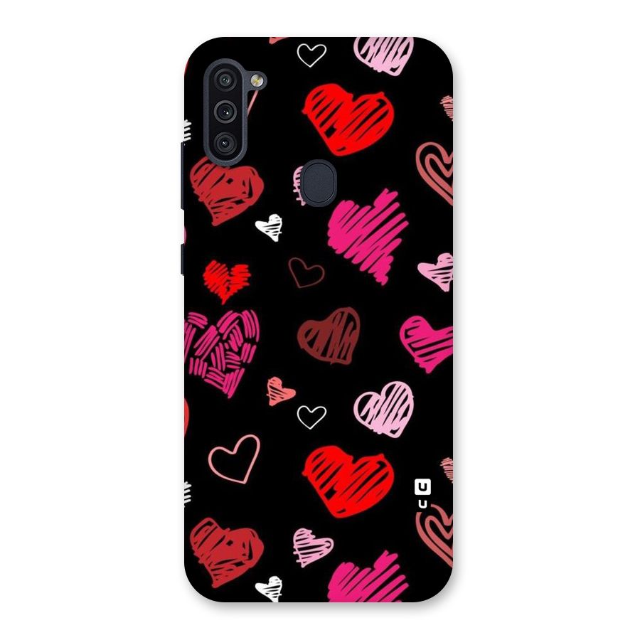 Hearts Art Pattern Back Case for Galaxy M11