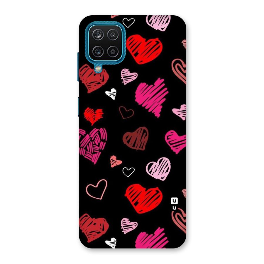 Hearts Art Pattern Back Case for Galaxy M12