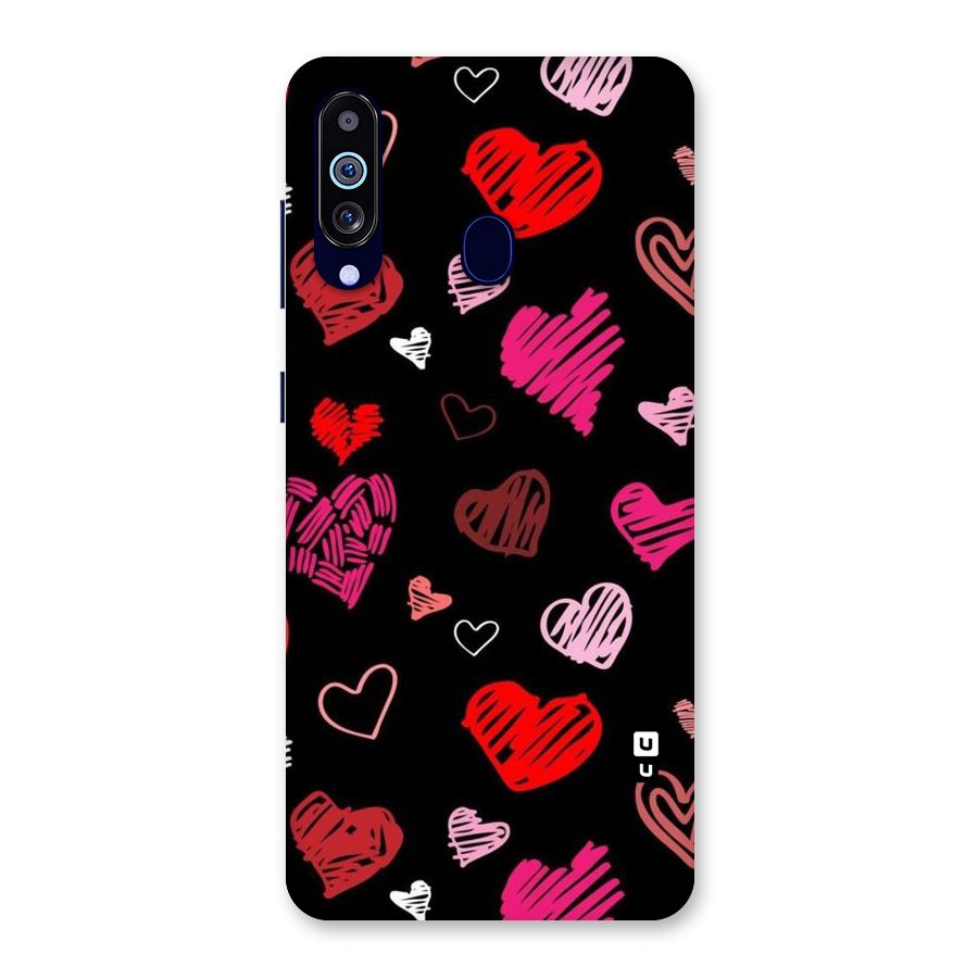 Hearts Art Pattern Back Case for Galaxy M40