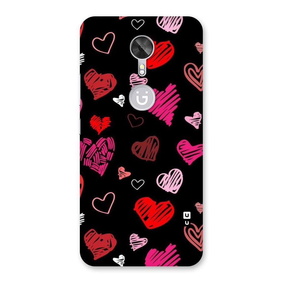 Hearts Art Pattern Back Case for Gionee A1