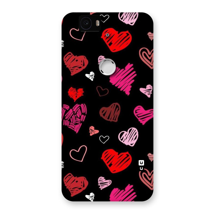 Hearts Art Pattern Back Case for Google Nexus-6P