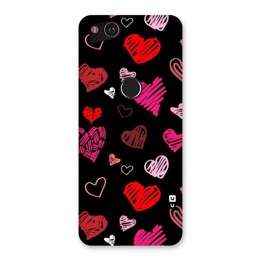 Hearts Art Pattern Back Case for Google Pixel 2