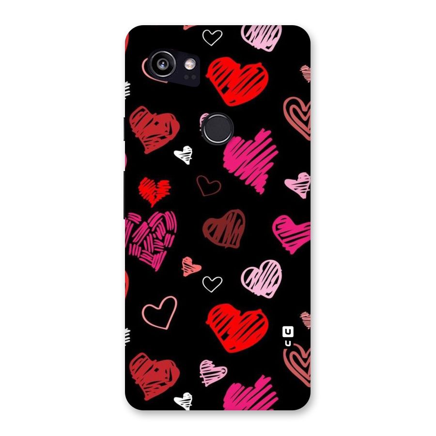 Hearts Art Pattern Back Case for Google Pixel 2 XL