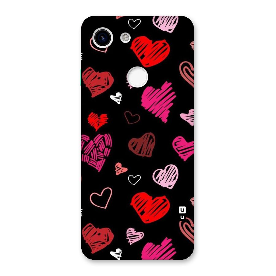 Hearts Art Pattern Back Case for Google Pixel 3