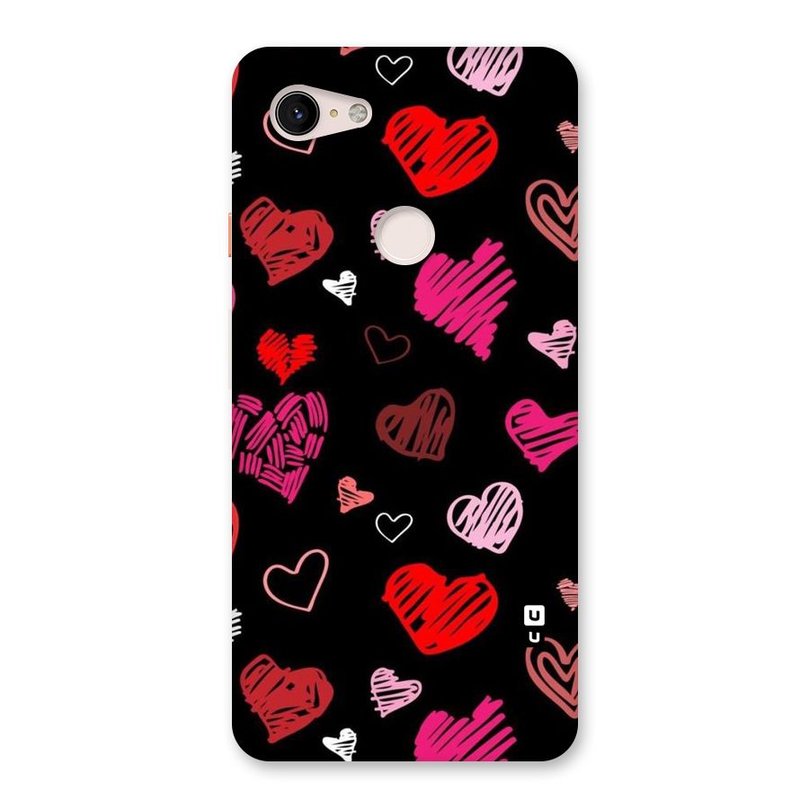 Hearts Art Pattern Back Case for Google Pixel 3 XL