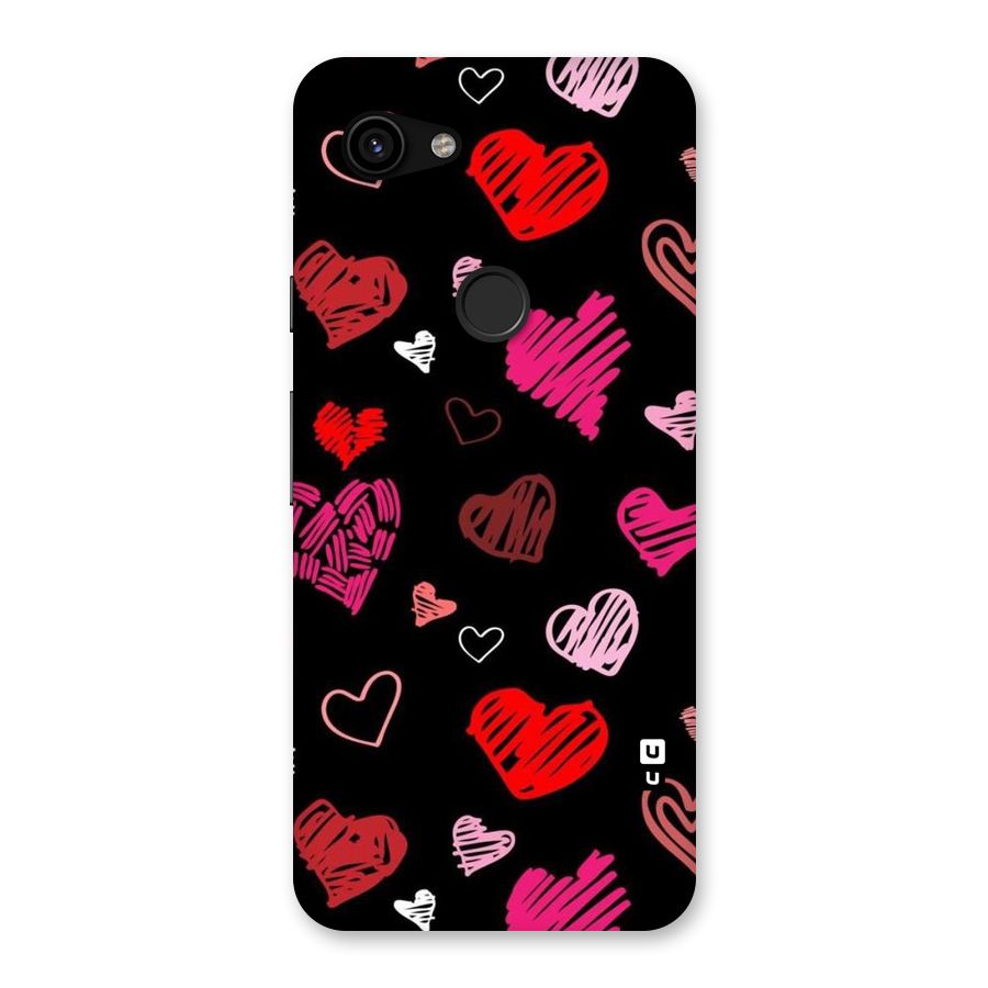 Hearts Art Pattern Back Case for Google Pixel 3a