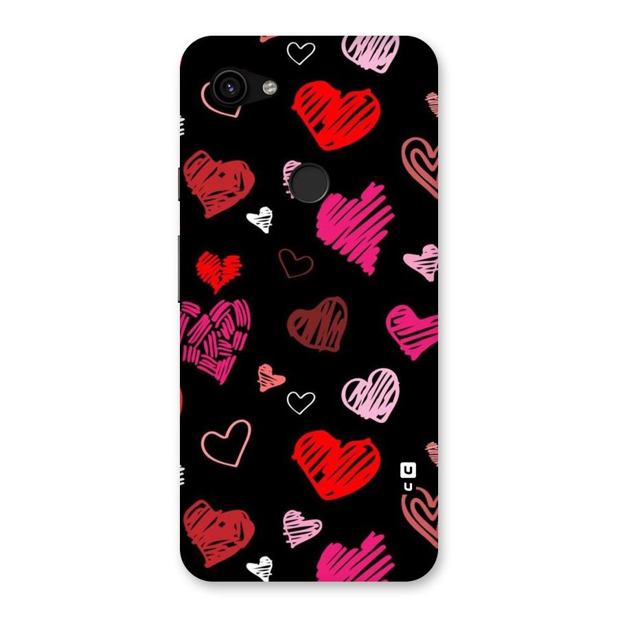 Hearts Art Pattern Back Case for Google Pixel 3a XL