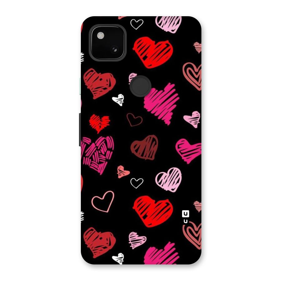 Hearts Art Pattern Back Case for Google Pixel 4a