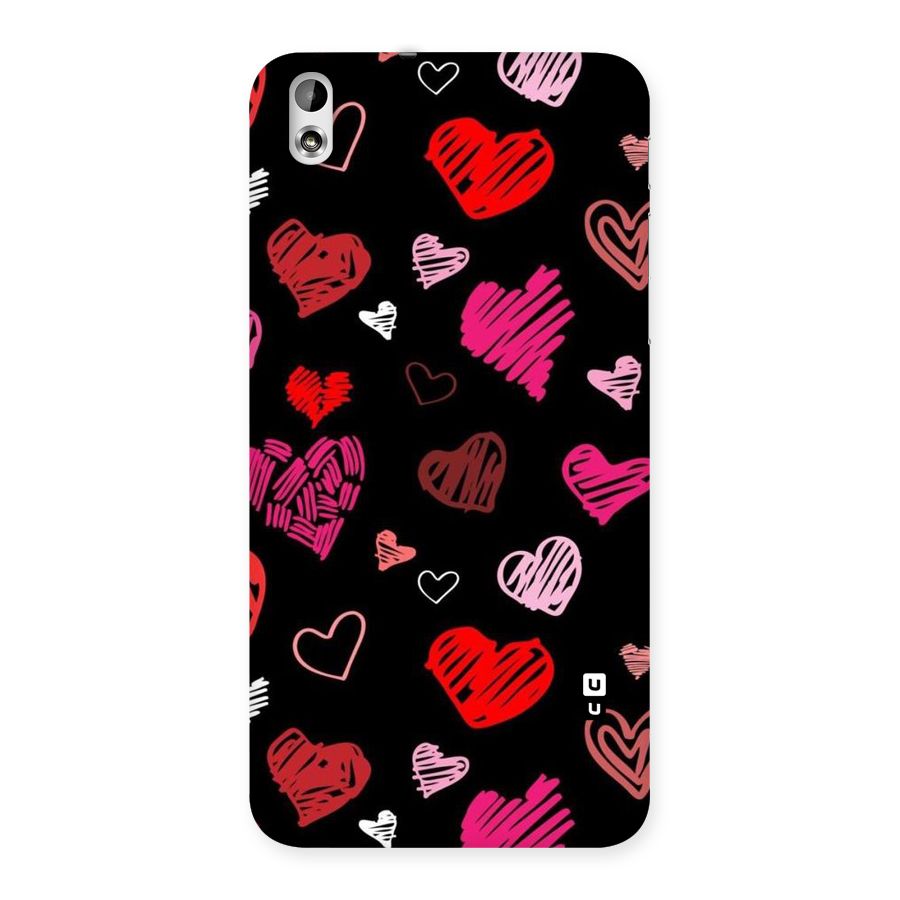 Hearts Art Pattern Back Case for HTC Desire 816s