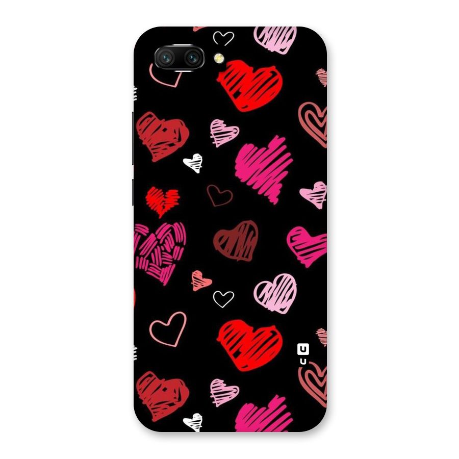 Hearts Art Pattern Back Case for Honor 10