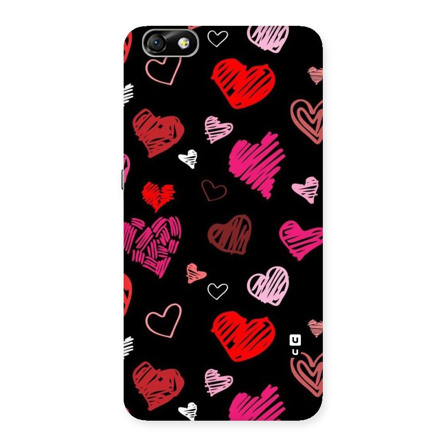 Hearts Art Pattern Back Case for Honor 4X