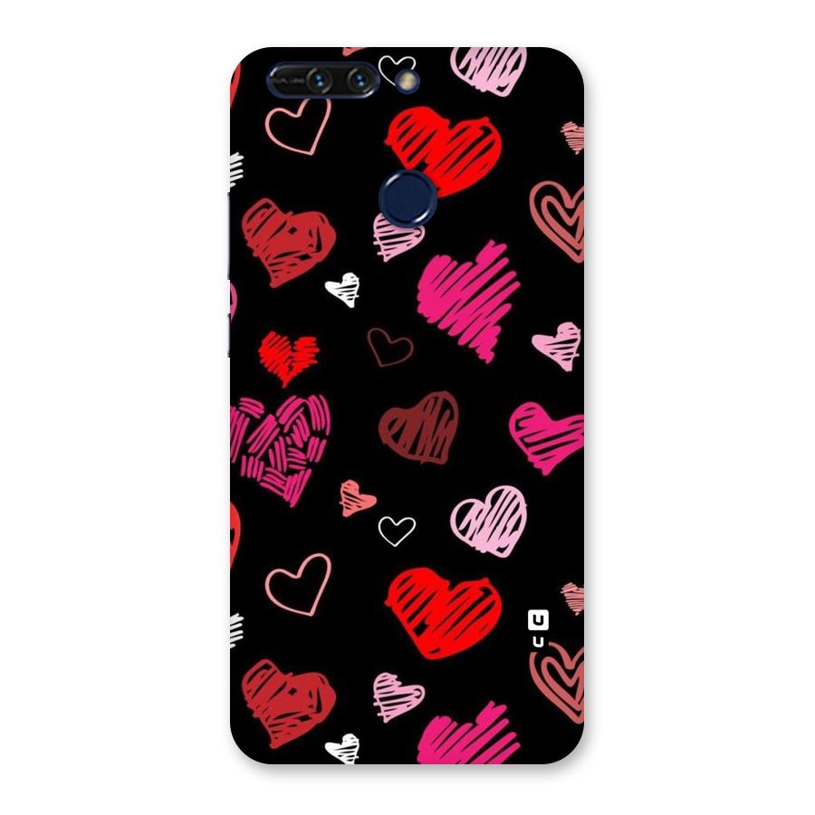 Hearts Art Pattern Back Case for Honor 8 Pro